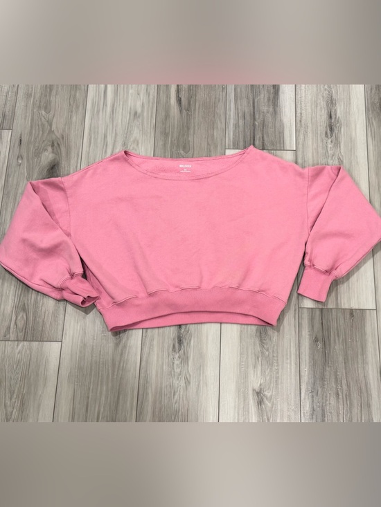 Hollister Tops - Hollister Cropped Pink Crewneck Sweatshirt